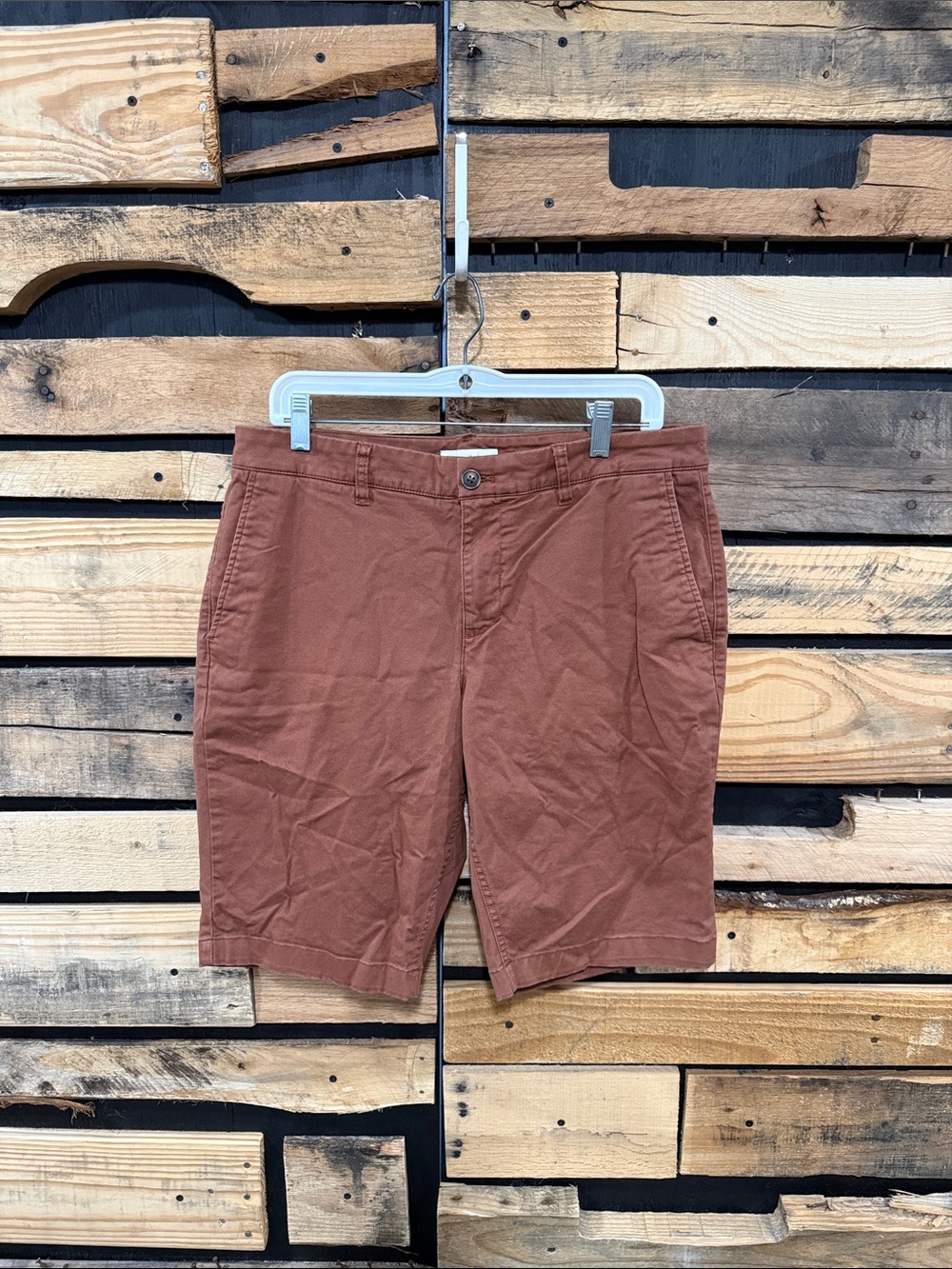 Hawker Rye Sienna Brown Chino 11” Shorts Size 33 Preppy‎ Minimalist